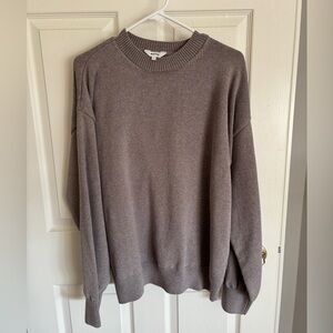 KOTN Oversized Crew Neck Sweater in Light Taupe